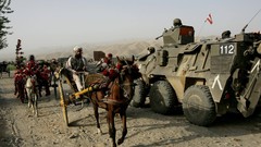 War Horses soldiers coach cart military patrol tanks carriage 