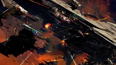 War Lasers spaceships science fiction artwork futuristic