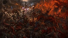 War magic Monsters Warriors battles fantasy art