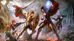 War magic Warriors artwork fantasy art