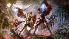War magic weapons Warriors artwork fantasy art