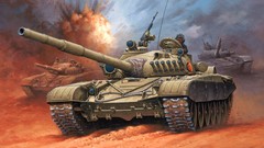 War military tanks artwork T72 M1