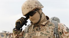 War Radio Army soldiers military patrol German sunglasses 