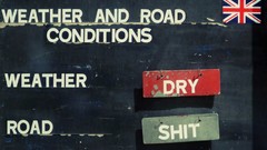 War sign weather roads Afghanistan roadsigns British Army Kabul