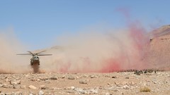 War smoke Helicopters dust Army fight soldiers shooting 