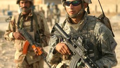 War soldiers military m4 Iraq Afghanistan AK47 syria depth of 