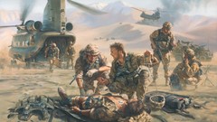 War soldiers military mist battles