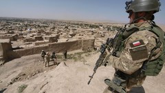 War soldiers patrol cities Rifles infantry NATO Afghanistan 