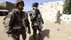 War weapons Army soldiers French military Africa bullet holes 