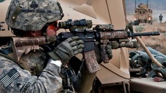 War weapons Guns Army soldiers military m4 observe firearms 
