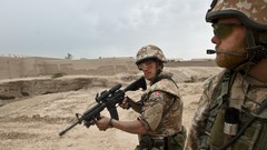 War weapons Guns Army soldiers military patrol sunglasses 