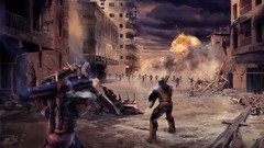 War weapons Guns explosions science fiction battles futuristic