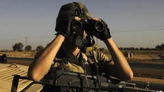 War weapons Guns soldiers binoculars patrol observe Rifles 