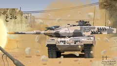 War weapons storm military vehicles tanks deserts Leopard 2