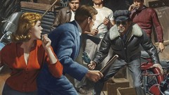 War woman Guns artist paintings Adventure Mort Kunstler