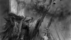 Warhammer monochrome concept art