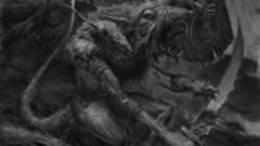 Warhammer monochrome concept art