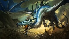 warrior War fantasy art dragon creature wings artwork