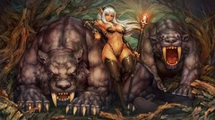 Warriors artwork fantasy art panthers upscaled dragon's crown