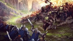 Warriors Orcs battles fantasy art