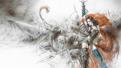 Warriors Swords brunettes woman