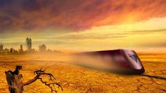 Wastelands artwork Mono Dark