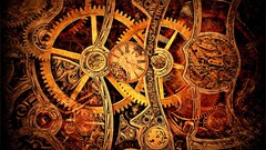 Watch gears steampunk widescreen clockwork cogs