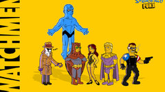 Watchmen blue cars parody