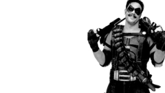 Watchmen Guns grayscale monochrome