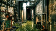 Water abandoned urban cityscapes