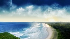 Water abstract blue ocean