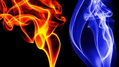 Water abstract blue red