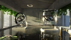 Water abstract Garden 3d