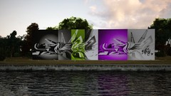 Water abstract rivers digital art