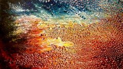 Water abstract water drops impressionist painting