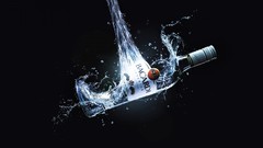 Water alcohol bottles brands bacardi rum