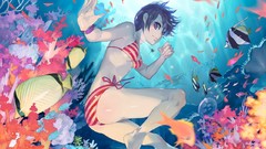 Water Anime anime girls bikini artwork