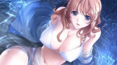 Water Anime anime girls blue eyes bikini