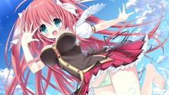 Water Anime blush long hair anime girls green eyes seifuku 