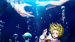 Water Anime Bridges blondes short hair touhou drowning video 
