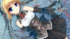 Water Anime dress long hair