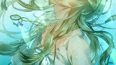 Water Anime dress underwater blondes anime girls crying 
