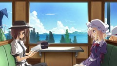 Water anime girls blue eyes short hair green hair touhou usami 