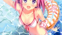 Water anime girls cleavage bikini scans swimsuits Kantoku 