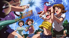 Water Anime glasses Shorts wet skirts brunettes sandals wink 