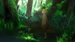 Water Anime male barefoot vocaloid kagamine len forests