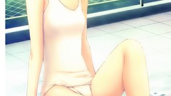 Water Anime wet anime girls short hair innocent grey swimming 