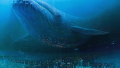 Water Anime Whales cities