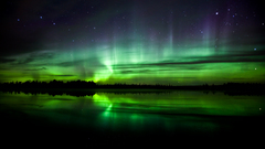 Water aurora borealis Green