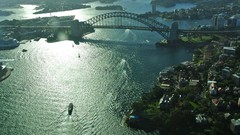 Water Australia Sydney Bridges houses cities cityscapes